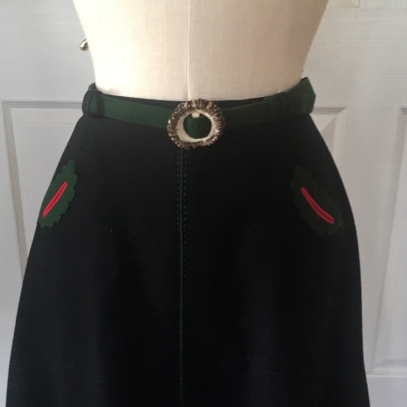 Original Hammerer Austrian green wool skirt - Picture 6 of 8